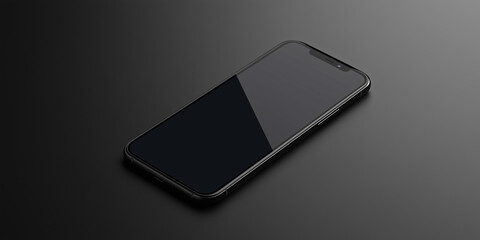 空白のディスプレイを備えたモバイルスマートフォンの 3D レンダリング