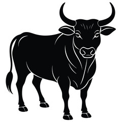 Bull Vector Shilhoette Single icon