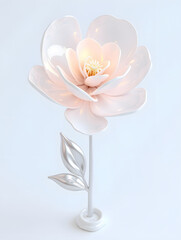 Obraz premium 3D Rendering of Transparent Glass Petals