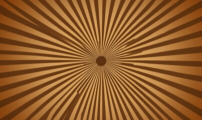 Radial burst with a brown color scheme, featuring diverging lines from a central point and a circular element