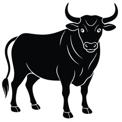 Bull Vector Shilhoette Single icon