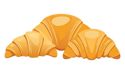 Croissant Bread - Vector Illustration