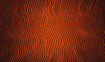 Wavy Lines A flowing, dark orange background with undulating dark stripes. Abstract pattern, dynamic visual texture
