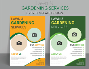 Lawn Care Service Flyer ,Gardening & Landscaping Flyer Template , Professional Yard Maintenance Poster. gardening lawn care service flyer, poster, leaflet design lawn care garden or landscaping.