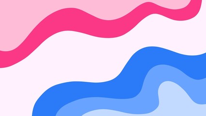 Pink and blue wave aesthetic abstract background