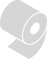 Toilet paper roll or tube icon design, template for wc. Bathroom hygiene icons, kitchen cleaning towel. Blank soft scroll product.