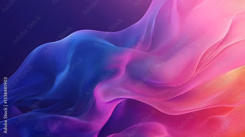 Poster Colorful abstract background flowing smoothly with gradient colors