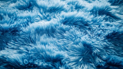 Blue Fluffy Textile Fabric Texture Background