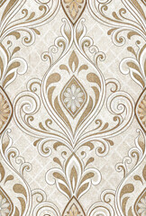 white and light brown pattern wallpaper