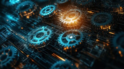 Obraz premium Synchronized automation systems in factory settings a visual guide to modern industry practices