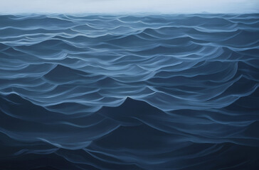 Obraz premium A top-down view of the ocean, flat blue water, a drone shot, waves, minimalistic, cinematic, dark, 