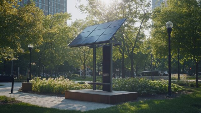 Solar-powered Wi-Fi Hotspot in Community Park