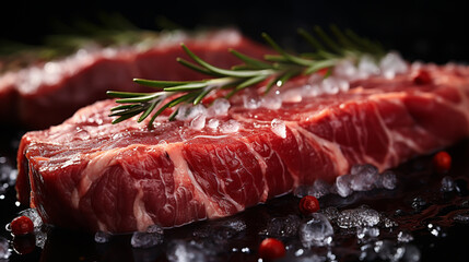 Marbled beef steaks as a background close-up. Cooking. Fresh meat.