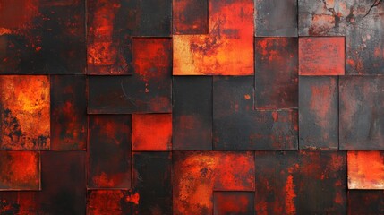 Abstract Red And Black Textured Panel Design