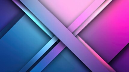 Obraz premium Abstract Geometric Background with Diagonal Lines and Vibrant Blue Pink Purple Gradient