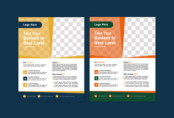 a modern templates of a4 flyer template,in blue color,and perfect for creative professional business.