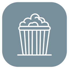 Movie Popcorn Bucket Vector Icon