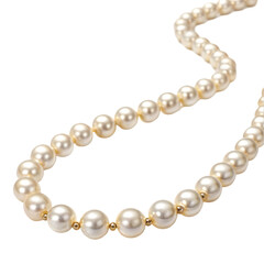 pearl necklace isolated on white