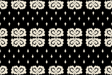 Geometric ethnic oriental ikat seamless pattern color oriental. Aztec ornament print. Design for background ,curtain, carpet, wallpaper, clothing, wrapping, Batik, vector illustration.