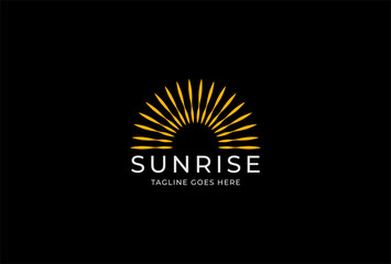 Sunrise Logo design Inspiration, sun logo template, vector Illustration