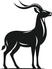 Antelope standing still head held high vector