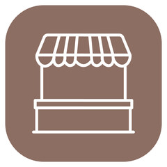 Fototapeta premium Market Stall Vector Icon