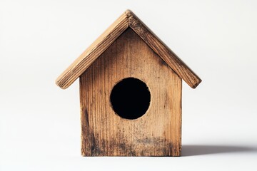 Rustic Wooden Birdhouse Charming Home for Birds Natural Wood Wildlife Habitat Outdoor Decor
