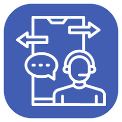 Banking Chat Support Vector Icon