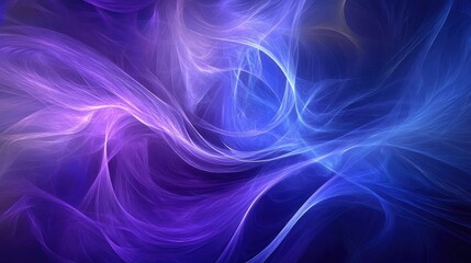 Obraz premium Abstract Swirling Purple and Blue Glowing Light Background