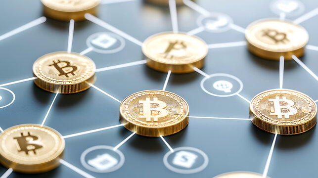 Exploring cryptocurrency trends digital finance bitcoin variants virtual landscape close-up view blockchain insights