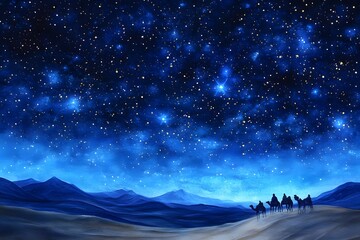 Romantic starry sky
