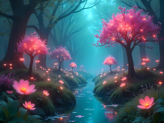  Enchanted Glow: A Fantasy Forest