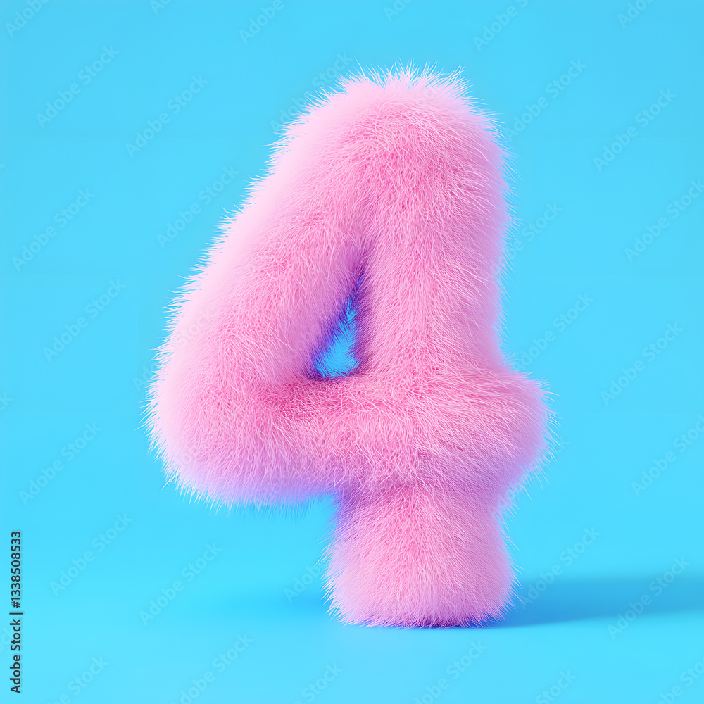 Poster 3d rendering digital font big sale event countdown concept element
