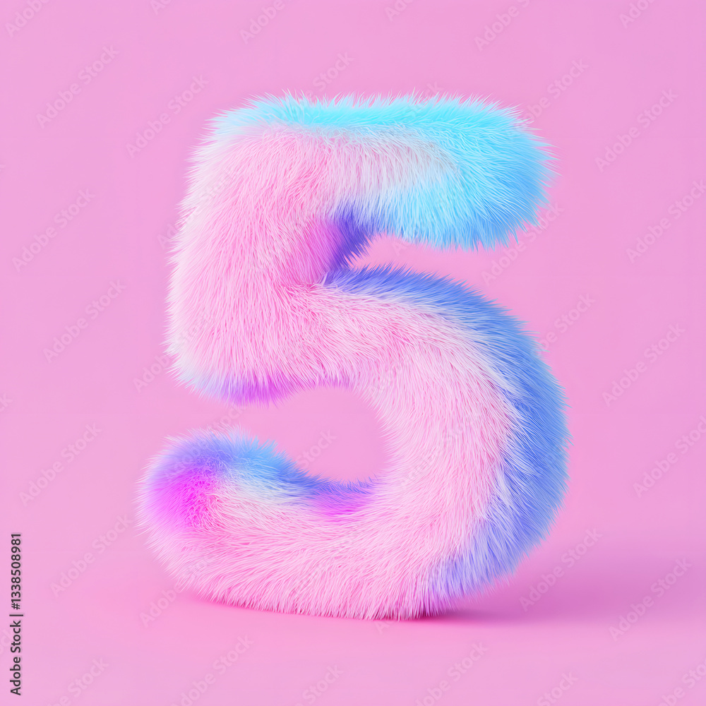 Poster 3d rendering digital font big sale event countdown concept element