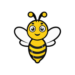 unique modern bee mascot logo, icon, clip art, vector art design