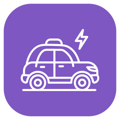 Electric Taxi Icon