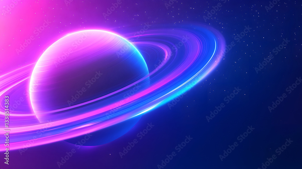 Canvas Prints planet universe vortex planet starry sky future technology concept illustration background