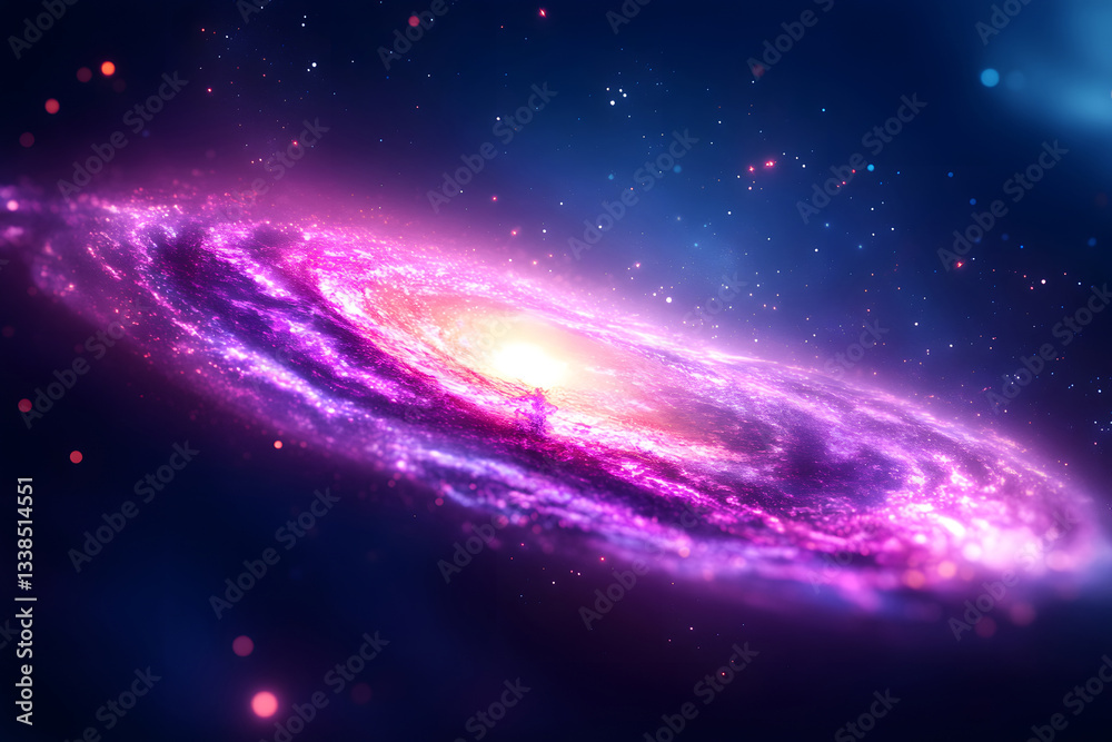 Canvas Prints 3d rendering of beautiful universe in outer space, cosmic galaxy sci-fi space background