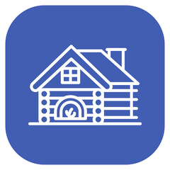 Winter Cabin Fireplace Icon