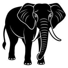 Elephant vector shilhouette Single Icon