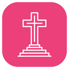 Stone Cross Vector Icon