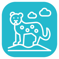 Desert Leopard Vector Icon