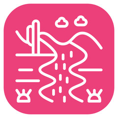 Obraz premium Desert River Vector Icon