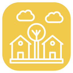 Green Neighborhood Vector Icon