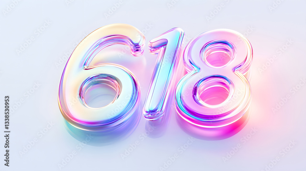 Poster 3d rendering digital font big sale event countdown concept element