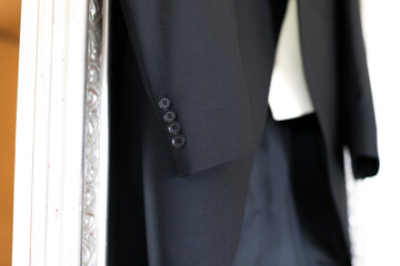 chaqueta, manga, negro, macro, zoom, elegancia, empresario, digno, agiotaje, hombre, moda,...