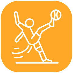 Soccer Overhead Kick Vector Icon