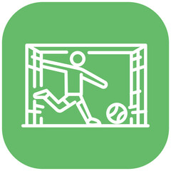 Soccer Penalty Kick Vector Icon