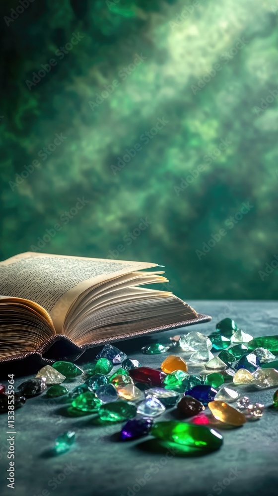 Poster A open book sits on top of a table, ready to be read