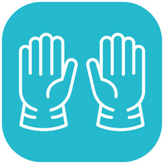 Medical Gloves Vector Icon